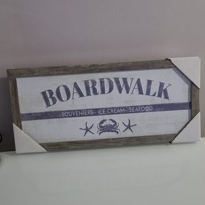 White Plastic Framed Coastal Resin Print